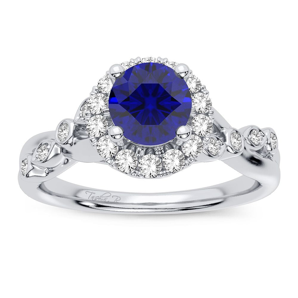 14K 0.20CT DIAMOND Sapphire Ring