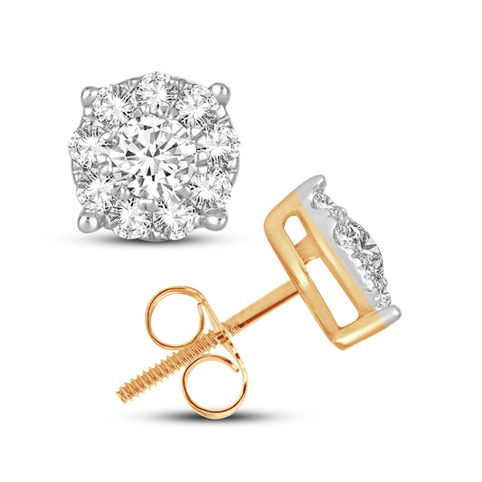 14K 0.33CT DIAMOND EARRNIG - Solomon Jewelers