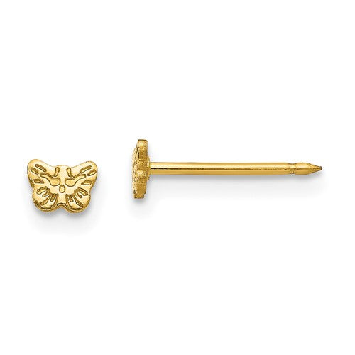 inverness-stainless-steel-24k-gold-plated-petite-butterfly-earrings-SolomonJeweler-Wichita-KS-CustomJewelry