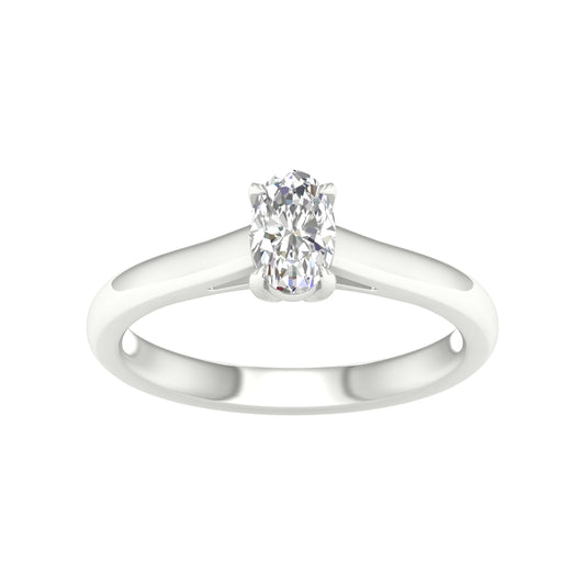 14K 0.50CT Certified Lab Grown Diamond Ring ( IGI Certified ) - Solomon Jewelers