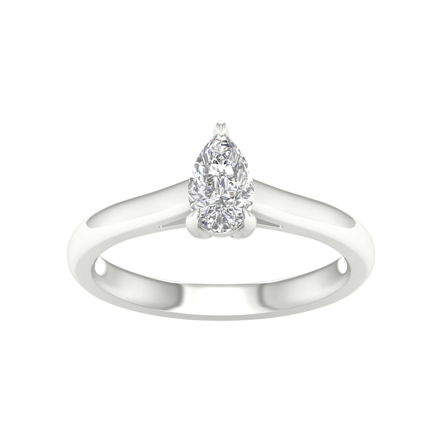 14K 0.50CT Certified Lab Grown Diamond Ring ( IGI Certified ) - Solomon Jewelers