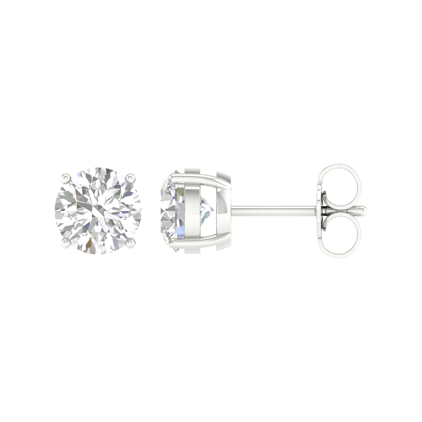 14K 4.00CT Certified Lab Grown DIAMOND Earrings ( IGI Certified )