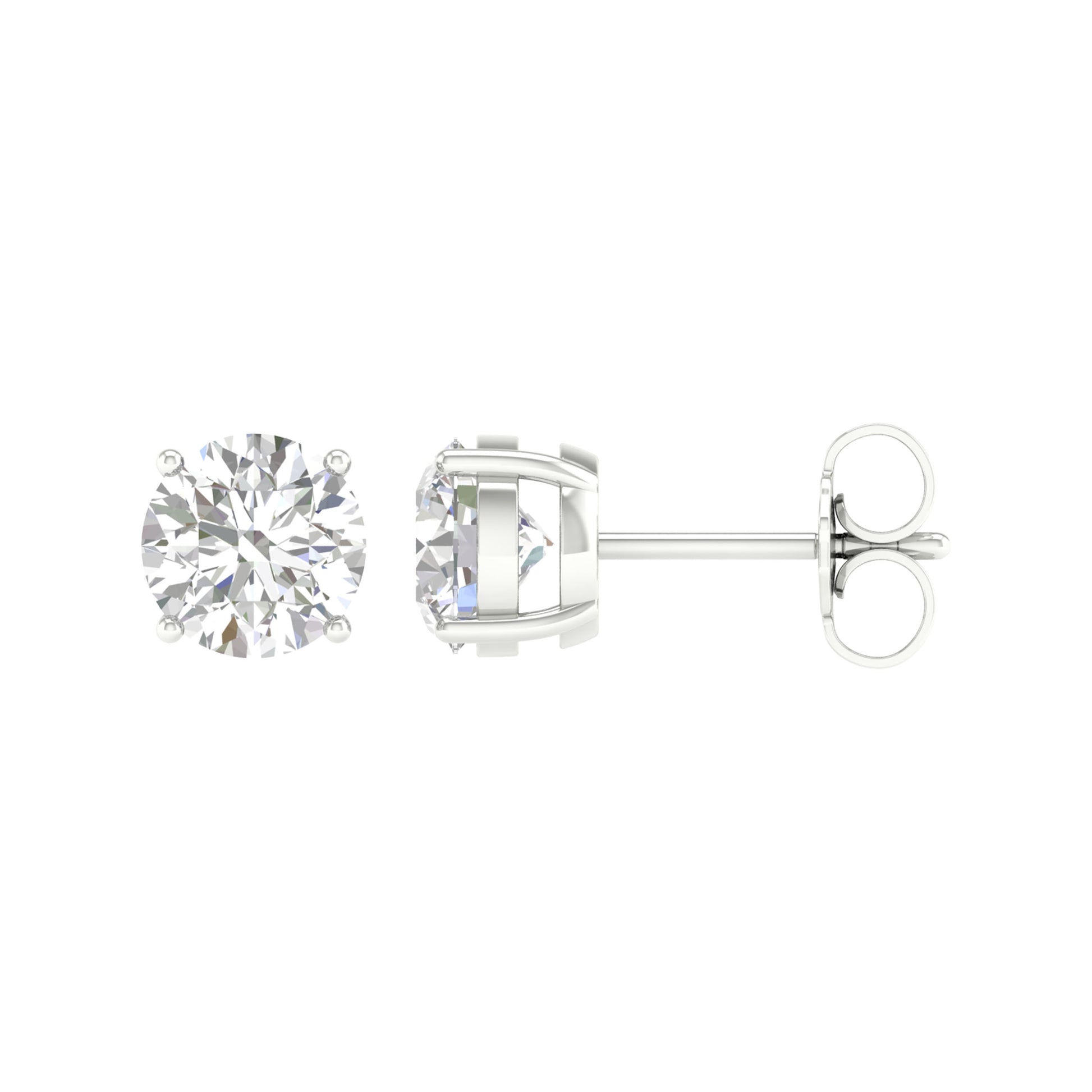 14K 2.00CT Certified Lab Grown Diamond Earrings ( IGI Certified ) - Solomon Jewelers