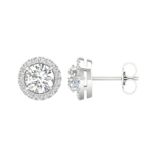 14K 2.25CT Certified Lab Grown Diamond Earrings ( IGI Certified ) - Solomon Jewelers