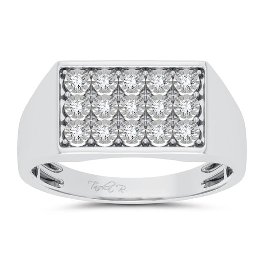 10K 0.20ct Diamond Mens Ring - Solomon Jewelers