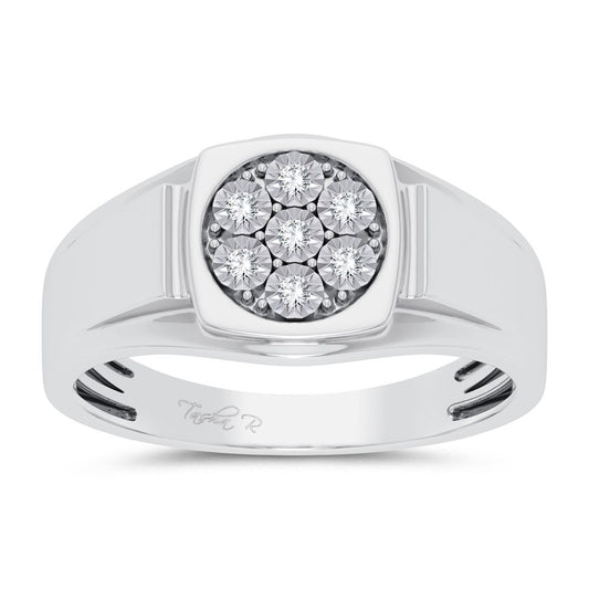 10K 0.13ct Diamond Mens Ring - Solomon Jewelers