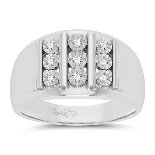 10K 0.20ct Diamond Mens Ring - Solomon Jewelers