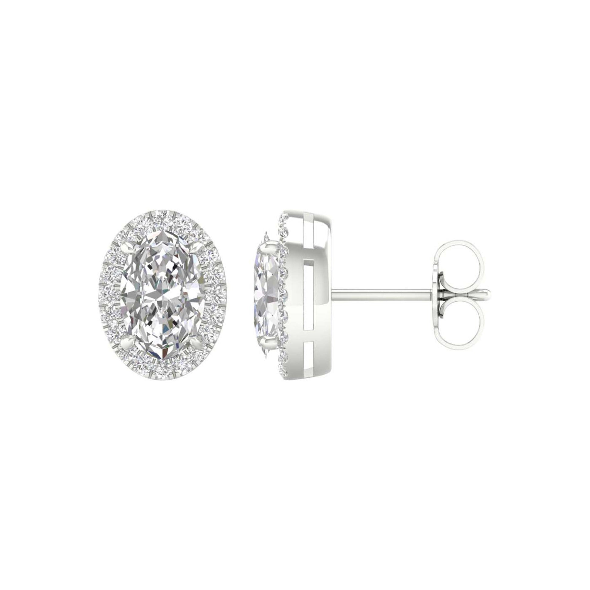 14K 2.25CT Certified Lab Grown Diamond Earrings ( IGI Certified ) - Solomon Jewelers