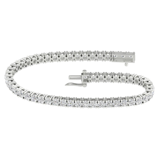 14K 5.00CT  Certified Lab Grown DIAMOND Bracelet ( IGI Certified )