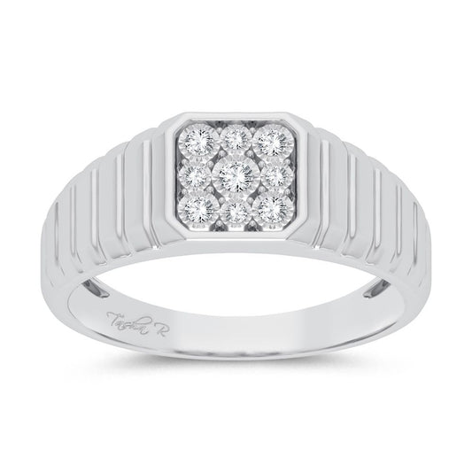 10K 0.15ct Diamond Mens Ring - Solomon Jewelers