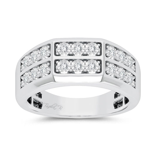 10K 0.20ct Diamond Mens Ring - Solomon Jewelers