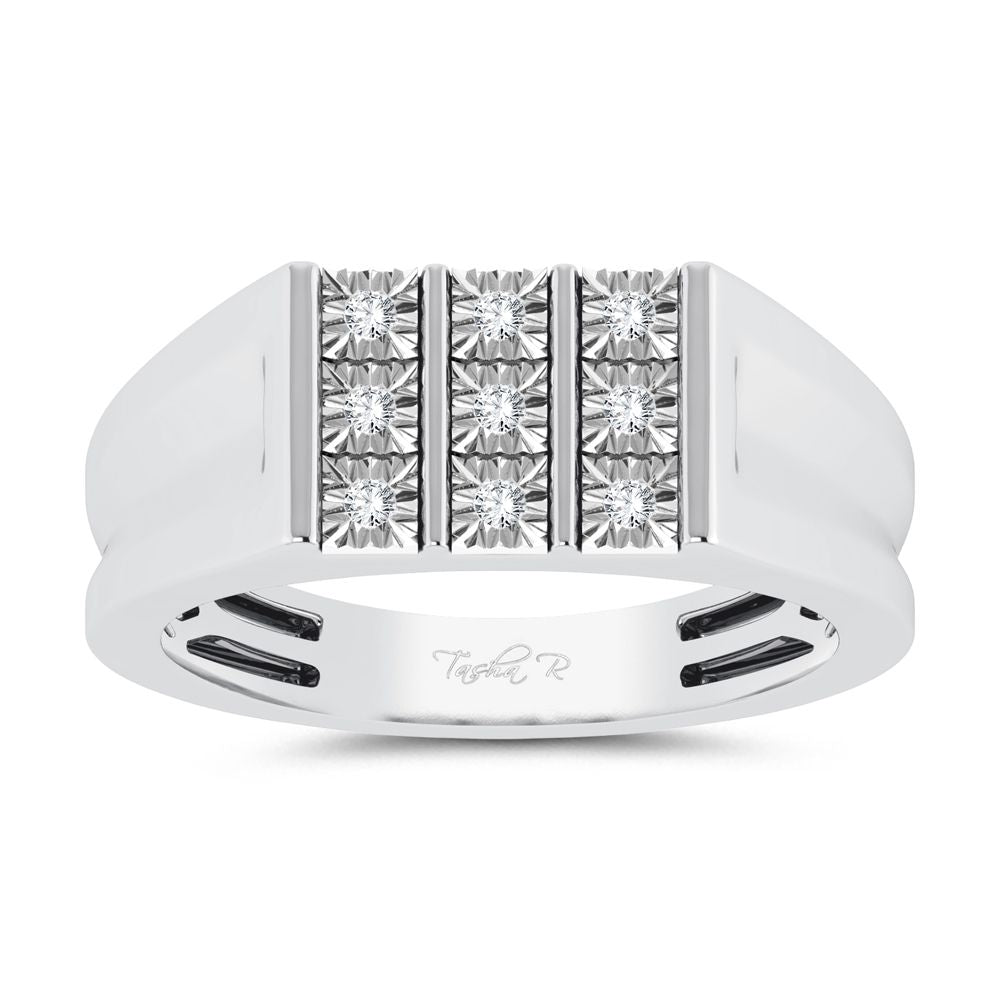 10K 0.15ct Diamond Mens Ring - Solomon Jewelers