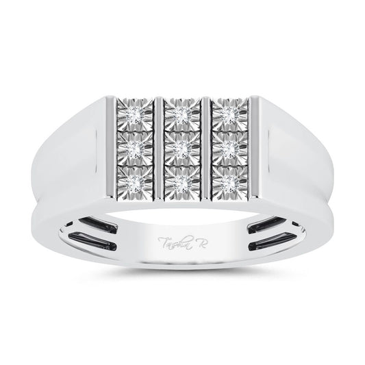 10K 0.15ct Diamond Mens Ring - Solomon Jewelers
