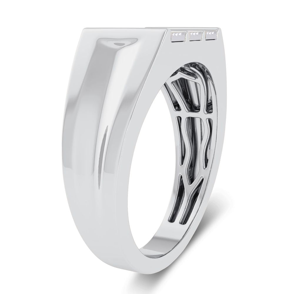 10K 0.15ct Diamond Mens Ring - Solomon Jewelers