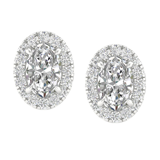 14K 1.15CT Certified Lab Grown DIAMOND Earrings ( IGI Certified )