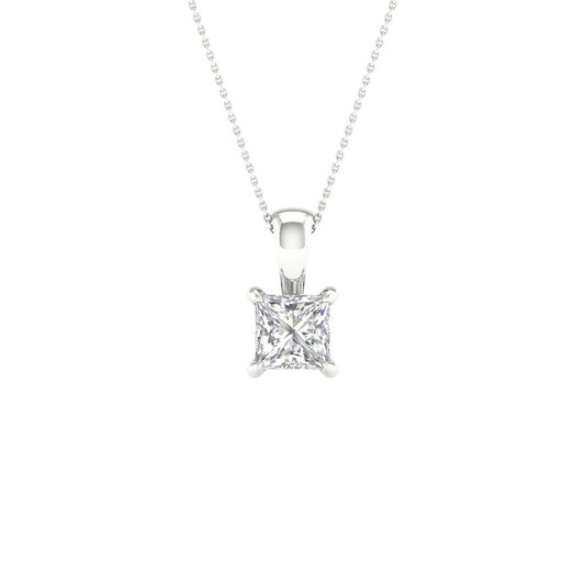 14K 1.00CT Certified Lab Grown Diamond Pendant ( IGI Certified ) - Solomon Jewelers