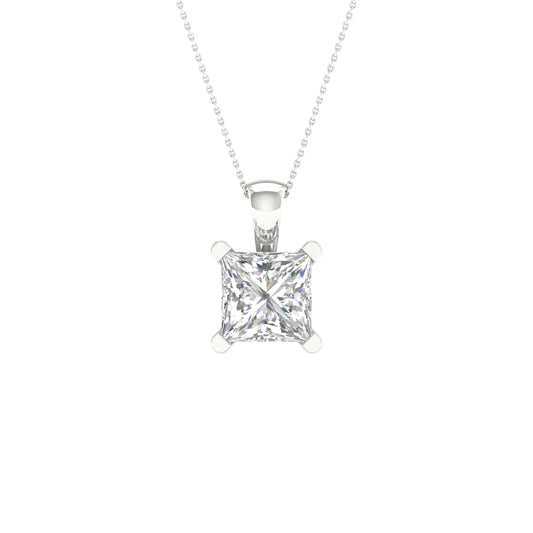 14K 2.00CT Certified Lab Grown Diamond Pendant ( IGI Certified ) - Solomon Jewelers