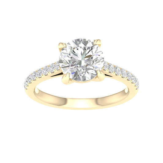 14K 2.25CT Certified Lab Grown DIAMOND Ring ( IGI Certified )