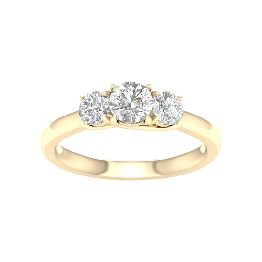 14K 1.00CT Certified Lab Grown Diamond Ring ( IGI Certified ) - Solomon Jewelers