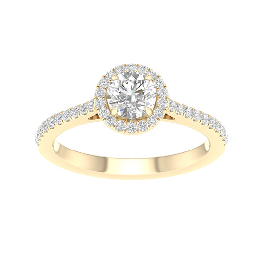 14K 1.00CT Certified Lab Grown Diamond Ring ( IGI Certified ) - Solomon Jewelers