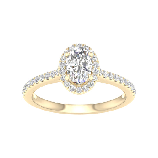 14K 1.00CT Certified Lab Grown Diamond Ring ( IGI Certified ) - Solomon Jewelers