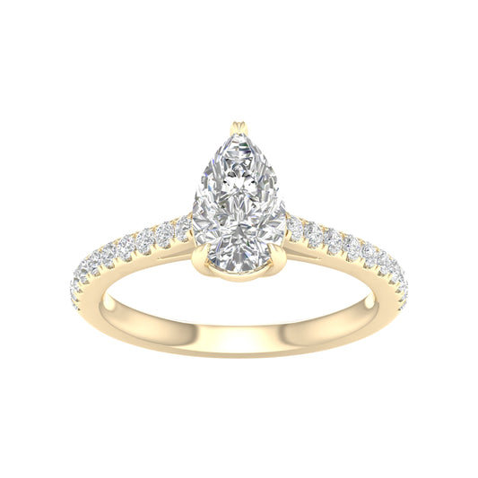 14K 1.25CT Certified Lab Grown Diamond Ring ( IGI Certified ) - Solomon Jewelers