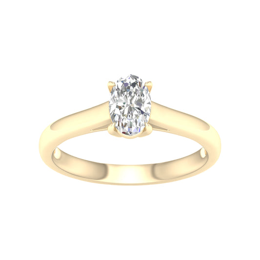 14K 0.75CT Certified Lab Grown DIAMOND Ring ( IGI Certified )