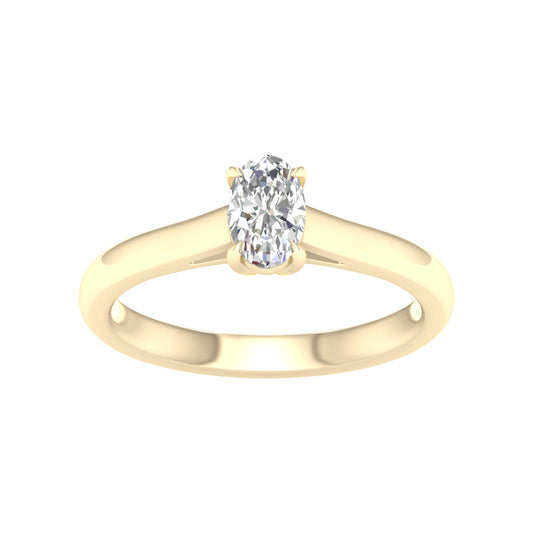 14K 0.50CT Certified Lab Grown Diamond Ring ( IGI Certified ) - Solomon Jewelers