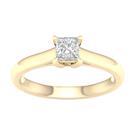 14K 0.50CT Certified Lab Grown Diamond Ring ( IGI Certified ) - Solomon Jewelers