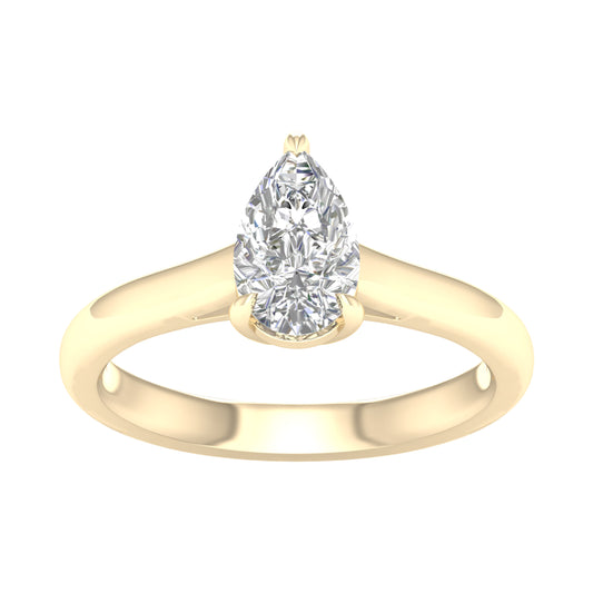 14K 1.00CT Certified Lab Grown Diamond Ring ( IGI Certified ) - Solomon Jewelers