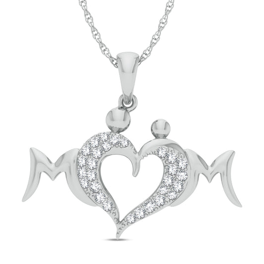 10K 0.17ct Diamond Pendant - Solomon Jewelers
