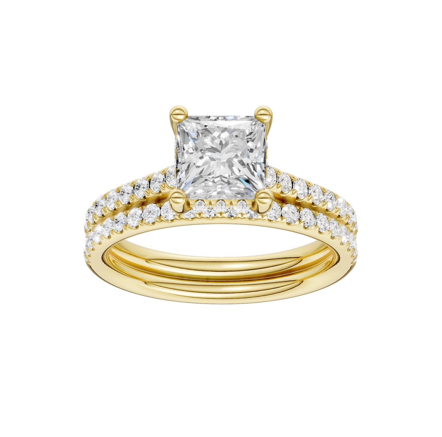 14K 2.50CT  Lab DIAMOND Bridal Ring