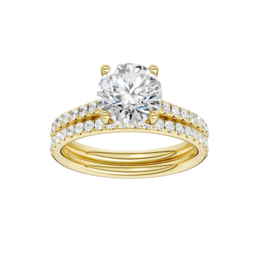 14K 2.50CT  Lab Diamond Bridal Ring - Solomon Jewelers