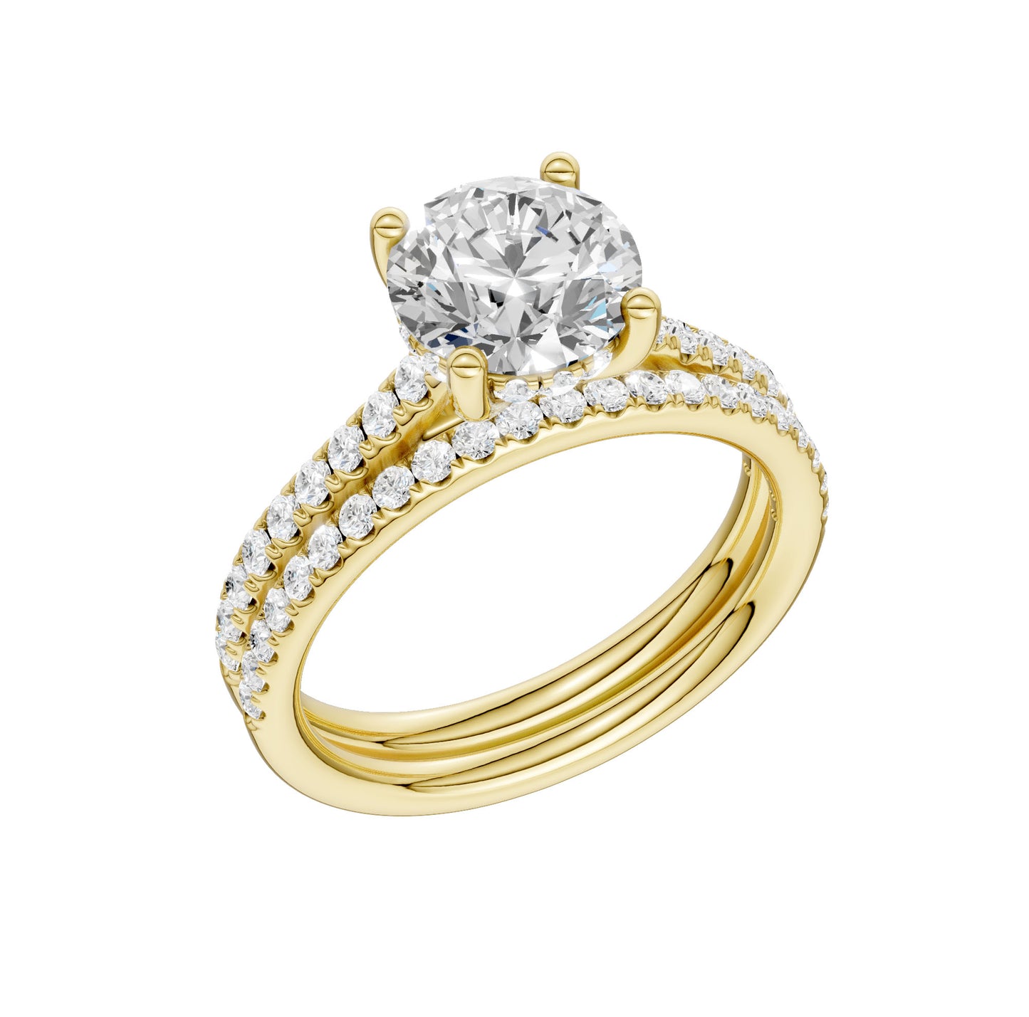 14K 2.50CT  Lab Diamond Bridal Ring - Solomon Jewelers