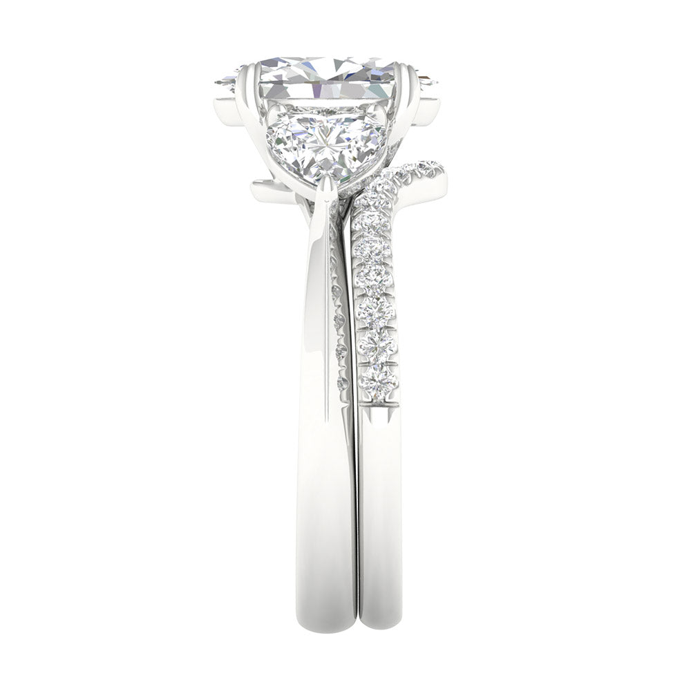 14K 3.25CT Certified Lab Grown Diamond Bridal Ring - Solomon Jewelers