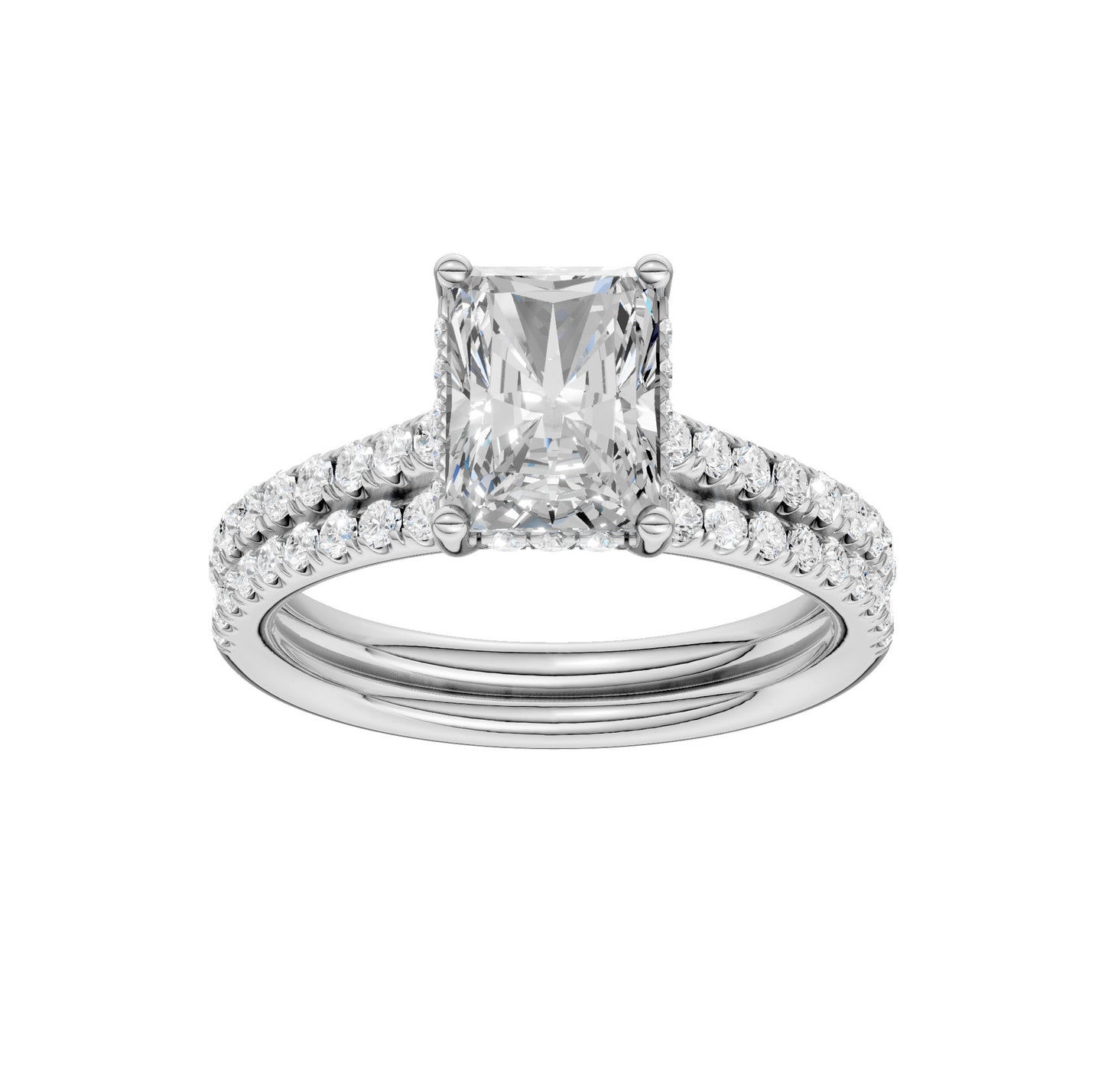 14K 2.50ct Lab Grown Diamond Bridal Set - Solomon Jewelers