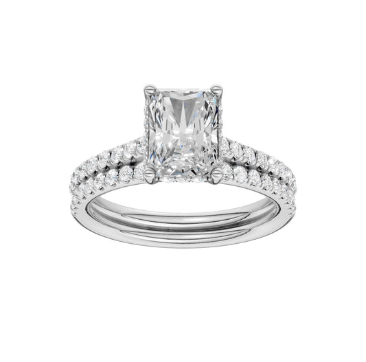 14K 2.50ct Lab Grown Diamond Bridal Set - Solomon Jewelers