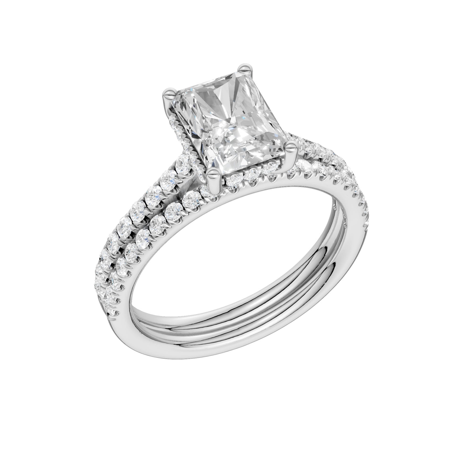 14K 2.50ct Lab Grown Diamond Bridal Set - Solomon Jewelers
