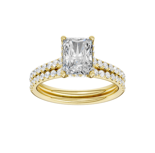 14K 2.50ct Lab Grown Diamond Bridal Set - Solomon Jewelers