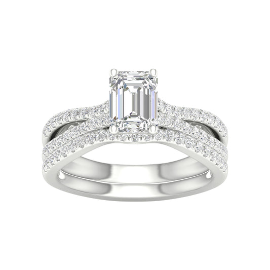 14K 1.40CT Lab Grown Bridal Set