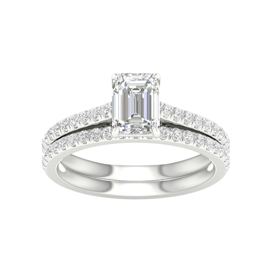 14K 1.50CT Certified Lab Grown DIAMOND Bridal Set