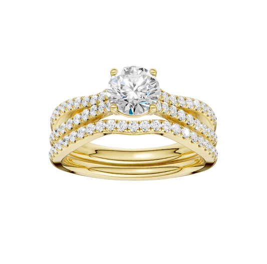14K 1.40CT Lab Grown Diamond Bridal Set