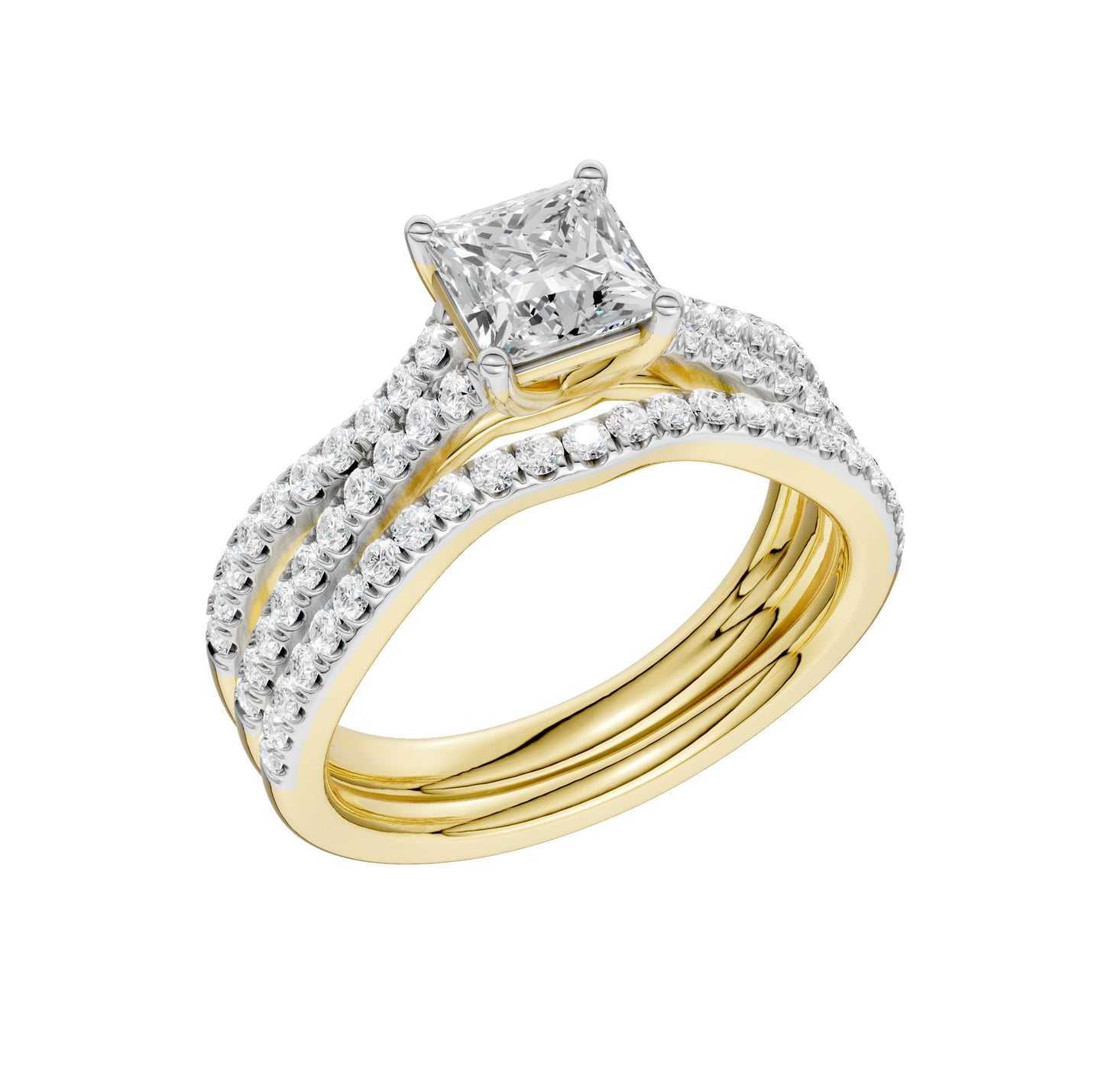 Certified Lab Grown 14K 1.40CT Diamond Bridal Set - Solomon Jewelers