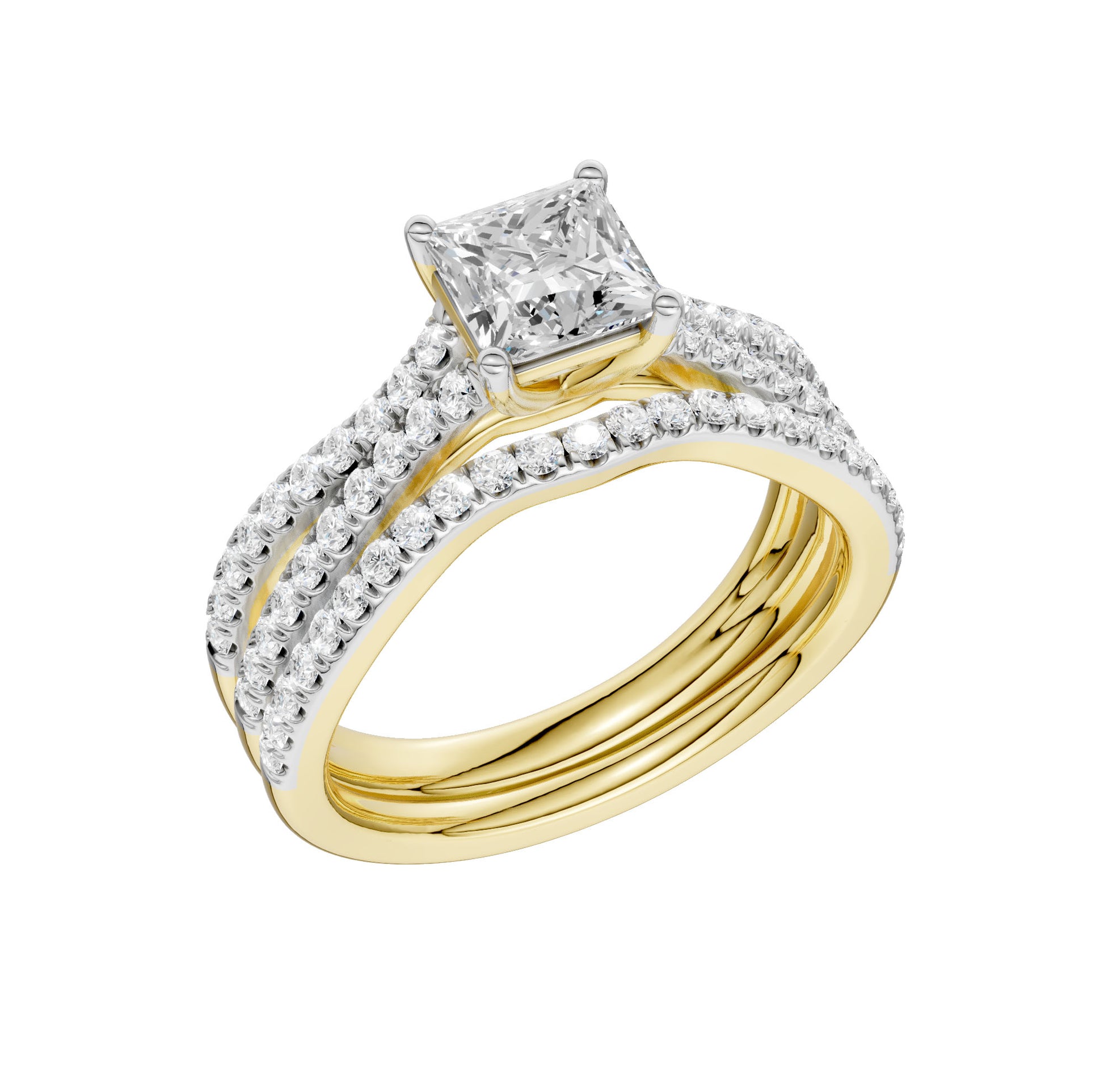 Certified Lab Grown 14K 1.40CT Diamond Bridal Set - Solomon Jewelers