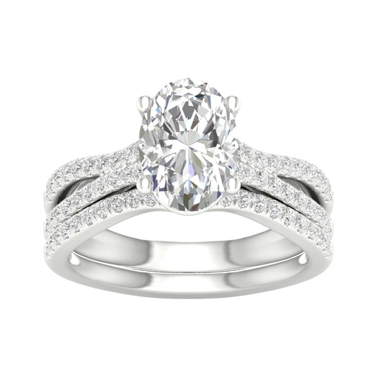 14K 1.40CT Lab Diamond Bridal Set - Solomon Jewelers