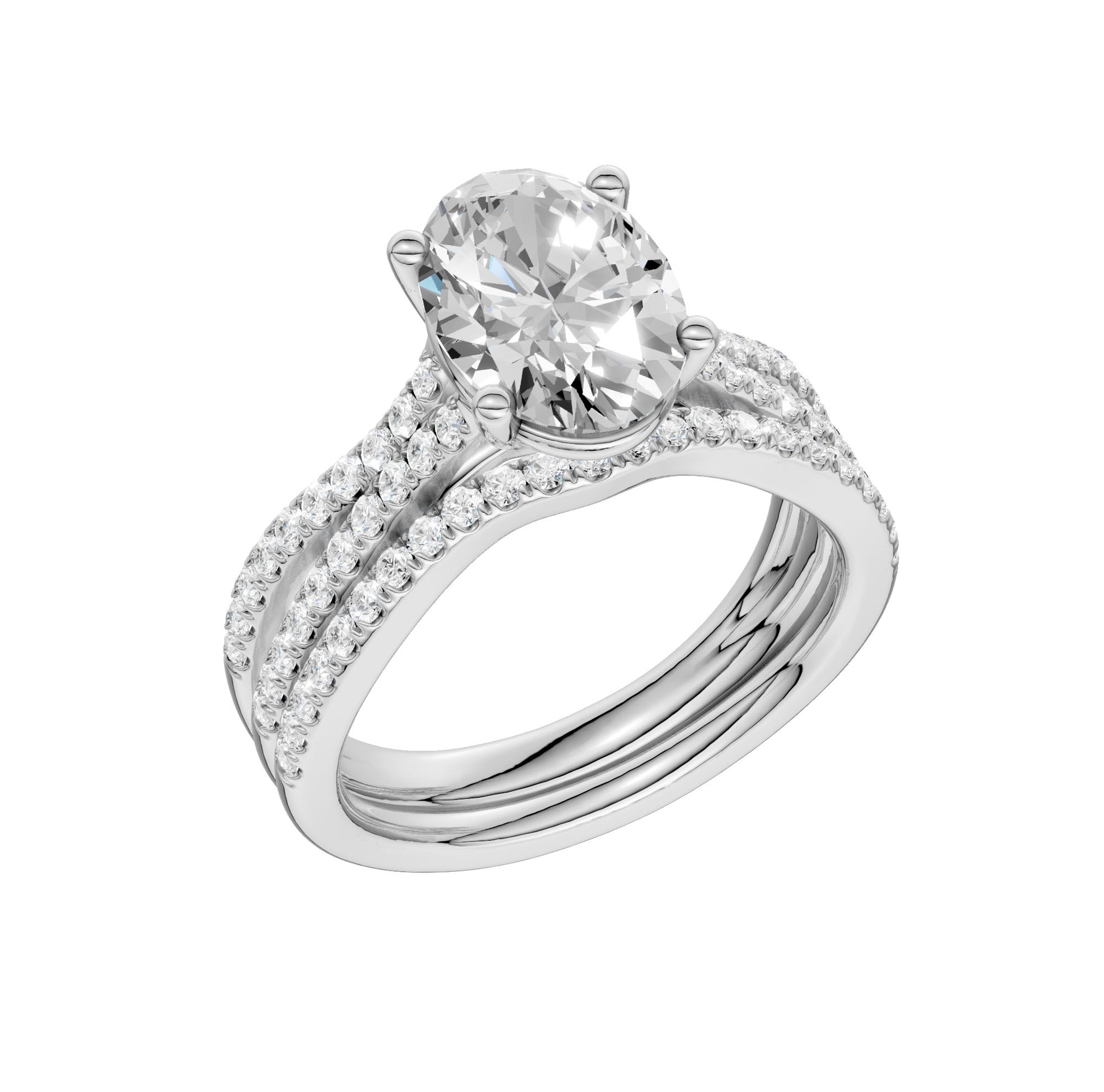 14K 1.40CT Lab Diamond Bridal Set - Solomon Jewelers