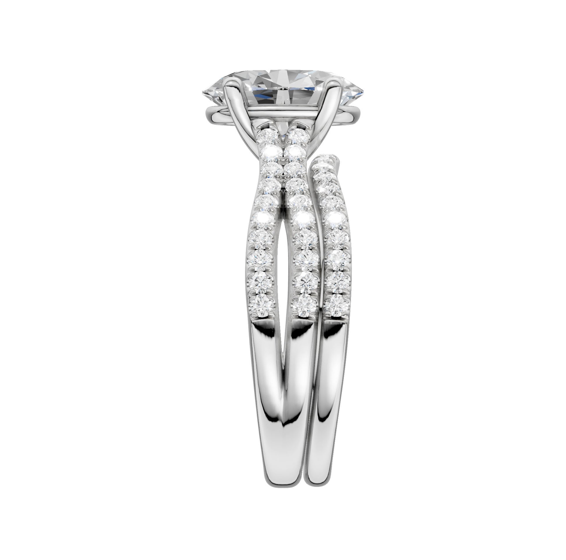 14K 1.40CT Lab Diamond Bridal Set - Solomon Jewelers