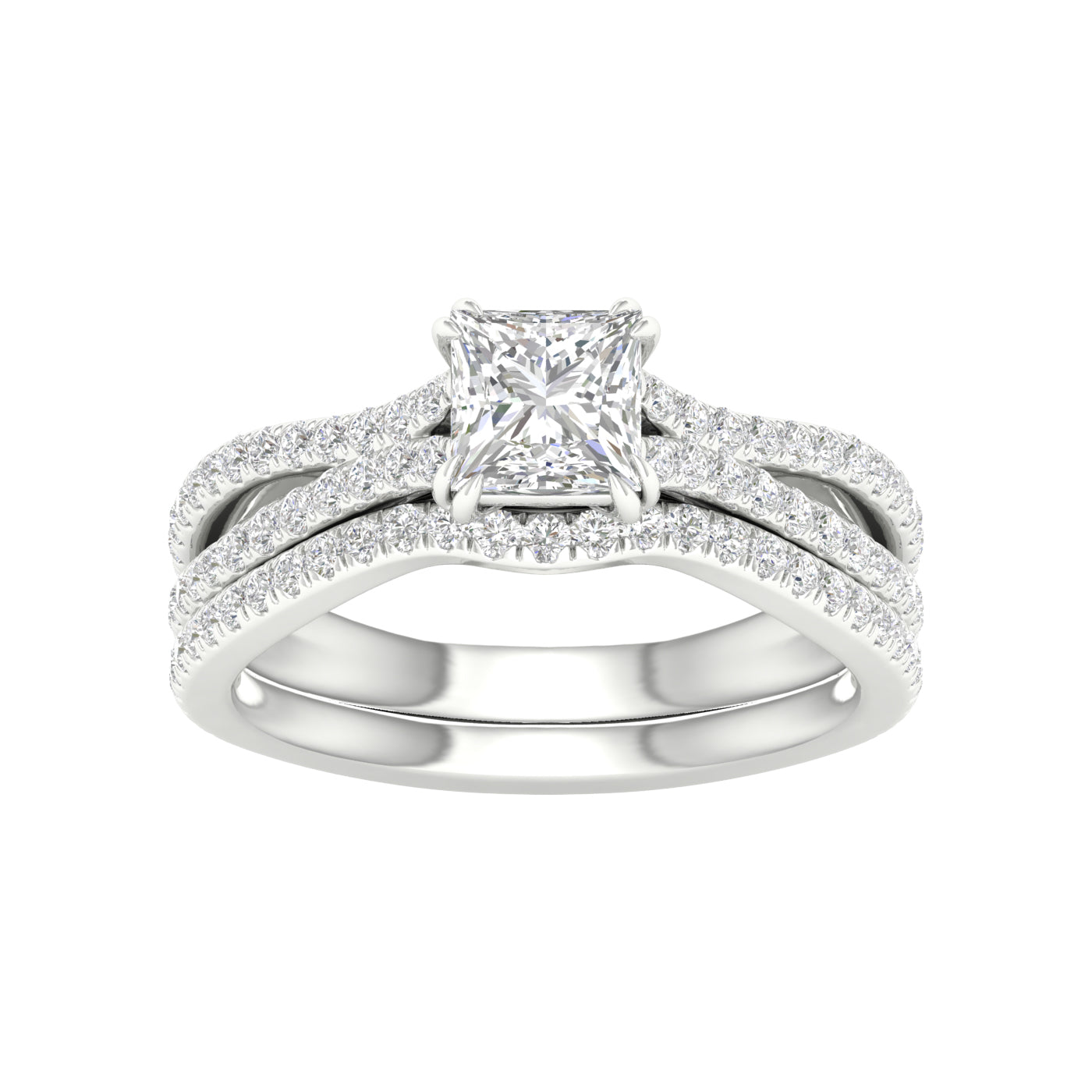 Certified Lab Grown 14K 1.65CT DIAMOND Bridal Set