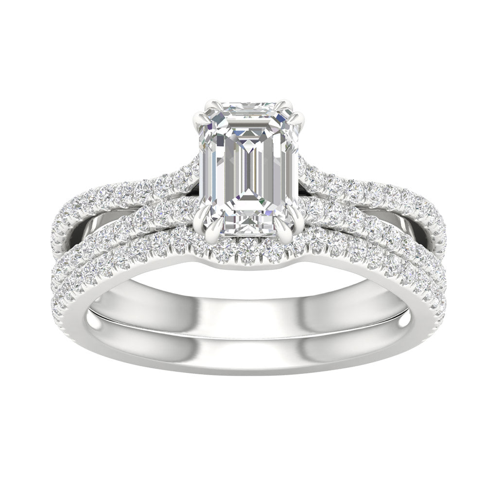 14K 1.50CT Lab Grown Bridal Set