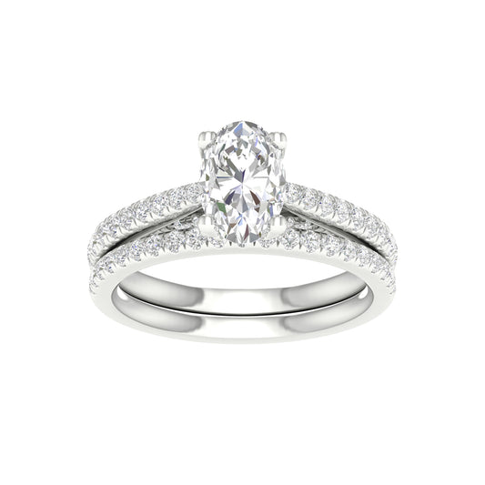 14K 1.75CT Lab DIAMOND Bridal Set